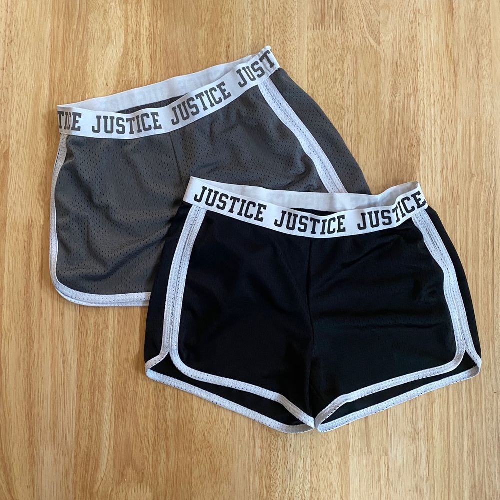 Girls Justice brand active shorts set, size 12